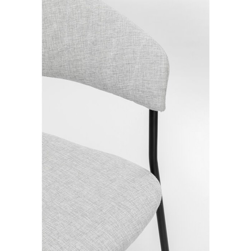 Chair with Armrest Belle Light Grey